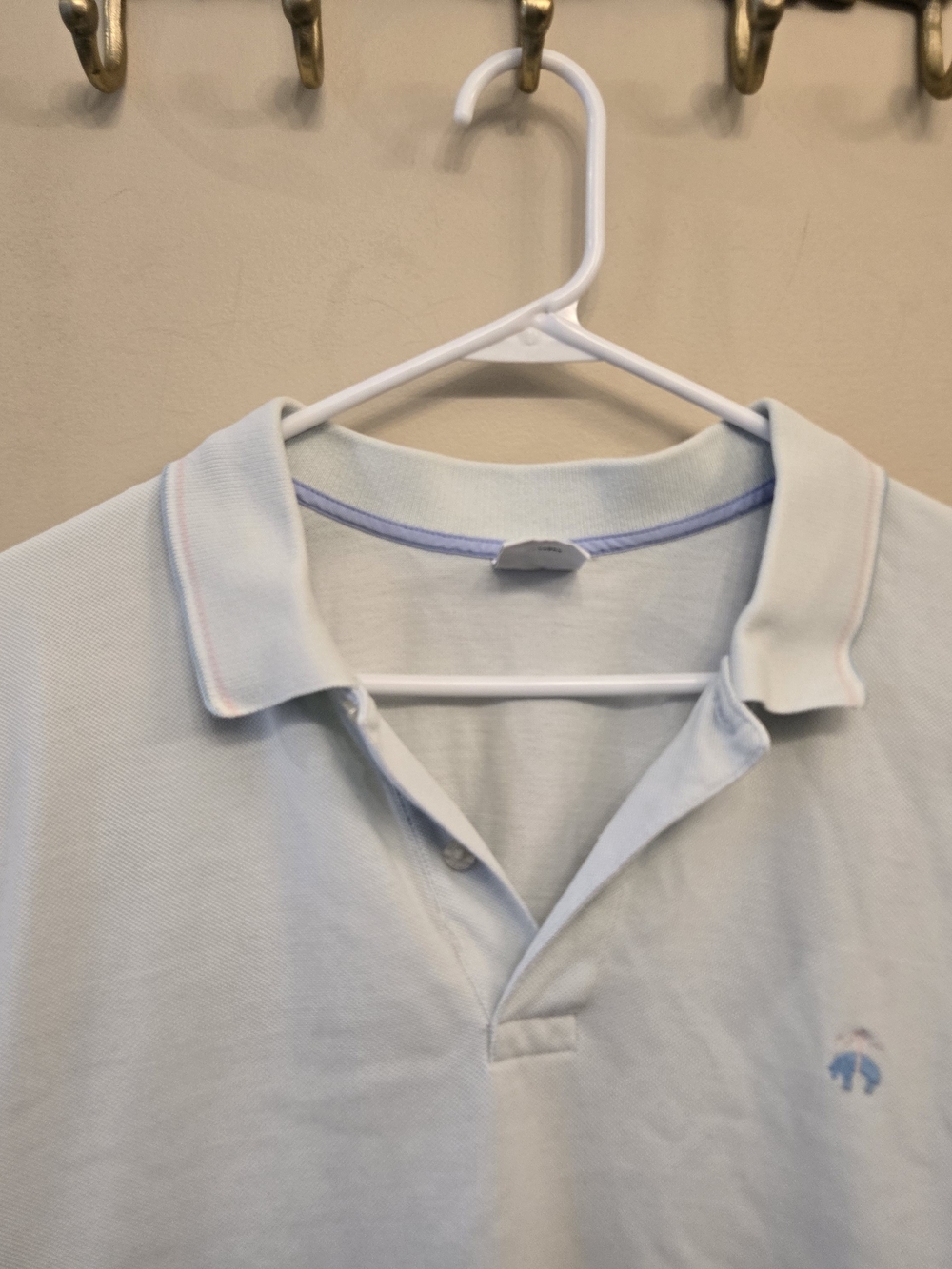 Brooks Brothers Light Blue Polo with Pink Trim. Perfect For Gender Reveal!